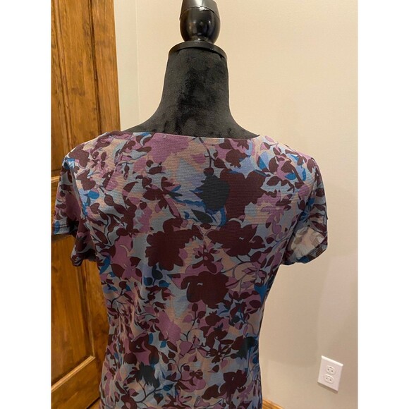 Axcess Womens Cap Sleeved Size Large Lined Blouse Spring Summer Top - Picture 5 of 9